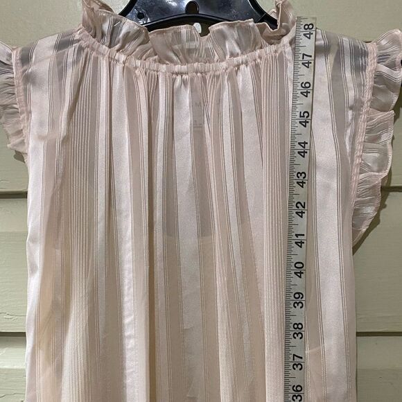 NWT Ethereal Shimmering Champagne Sheer Chiffon Tiered Maxi Dress Cottage Fairy - Picture 11 of 15